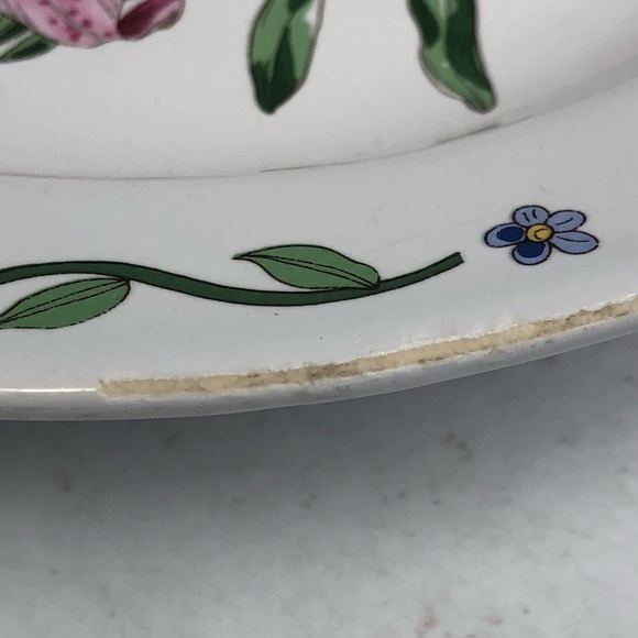 Vintage 1992 Terrace Blossoms Stoneware 14" Oval Serving Platter - Picture 6 of 10